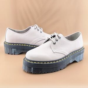 Dr. Martens Size 9 Women Vintage Taupe 1461 Quad II Platform Derby Academia
